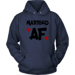 Married Af Sweatshirt Hoodie Hearts