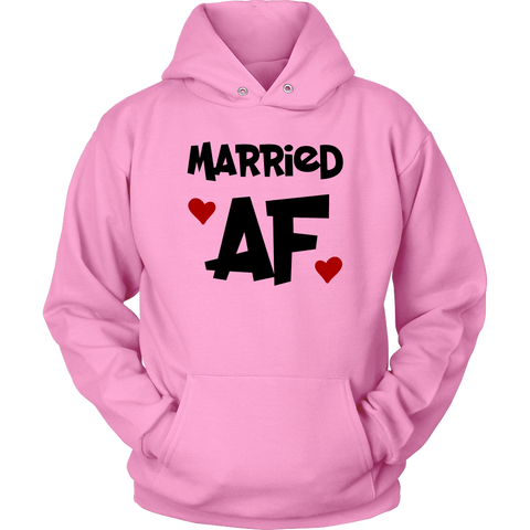 Married Af Sweatshirt Hoodie Hearts